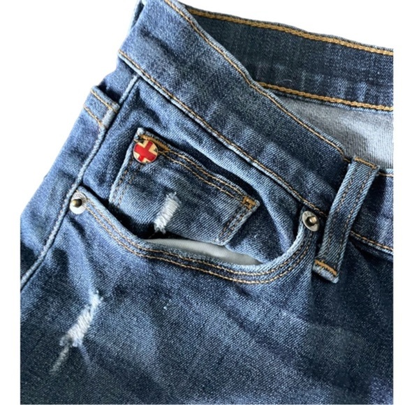 Hudson Nico Midrise Super Skinny Distressed Jeans Size 26 Color Wapa - Picture 8 of 12